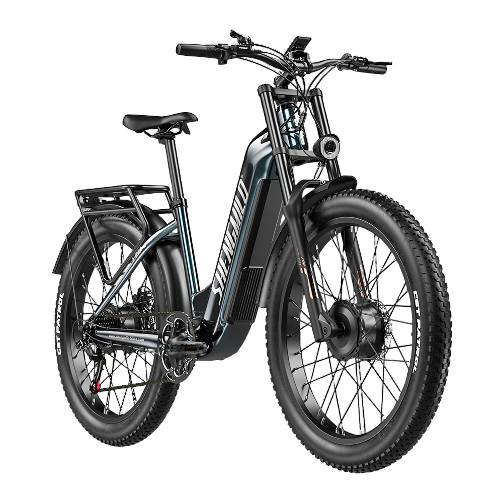 SHENGMILO S700 pro 26" Step-Thru Fat Tire Electric City Bike 2000W Motor 48V 25Ah Battery