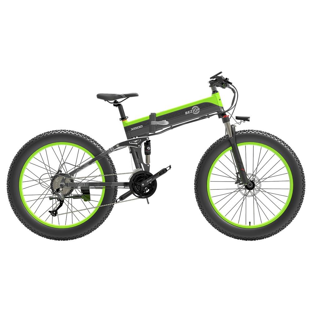 VTT électrique BEZIOR X1500 26 pouces, moteur 1500 W, batterie 48 V 12,8 Ah
