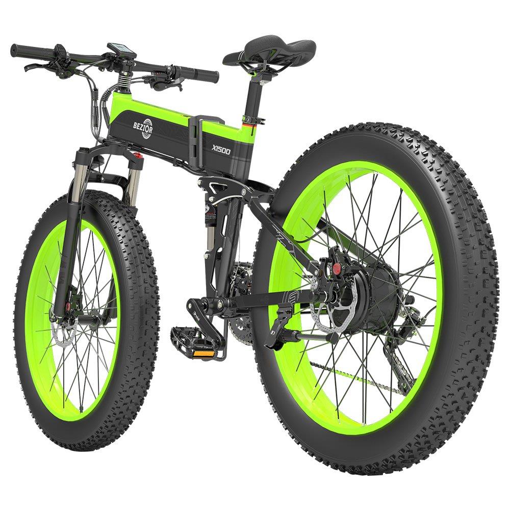 VTT électrique BEZIOR X1500 26 pouces, moteur 1500 W, batterie 48 V 12,8 Ah