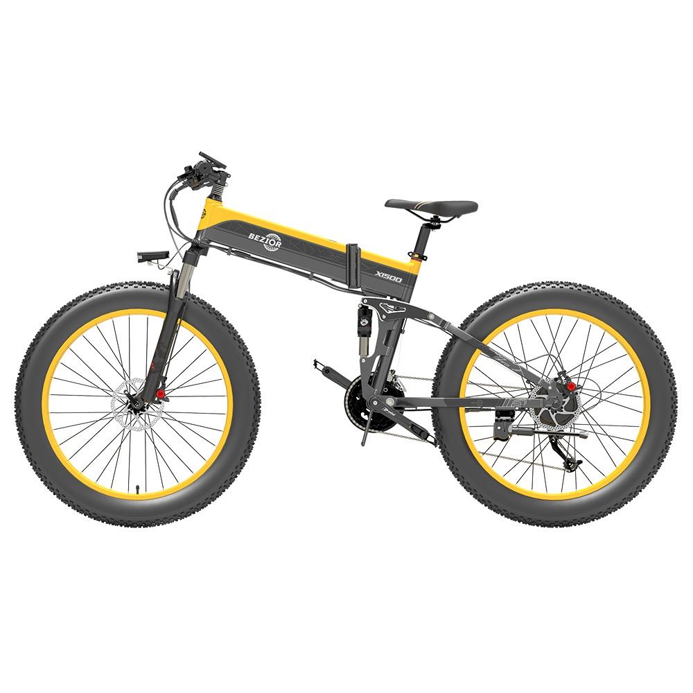 VTT électrique BEZIOR X1500 26 pouces, moteur 1500 W, batterie 48 V 12,8 Ah