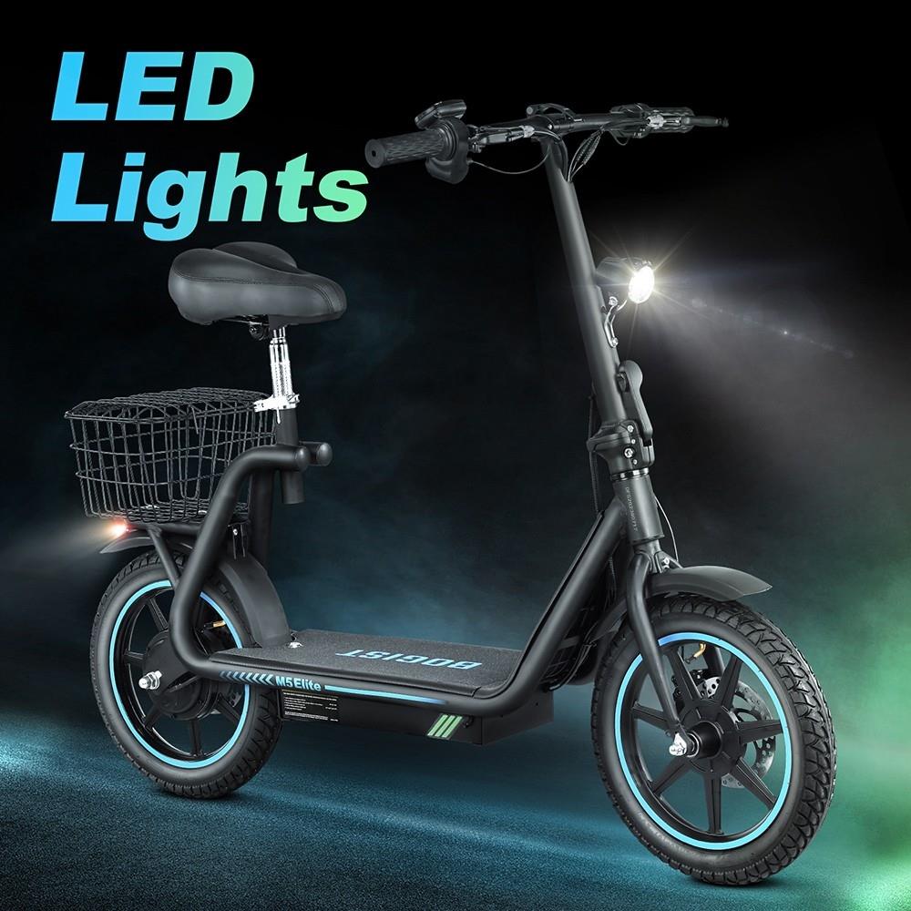 BOGIST M5 Elite 14" Electric Scooter 500W Motor 48V 13Ah Seat and Cargo Carrier