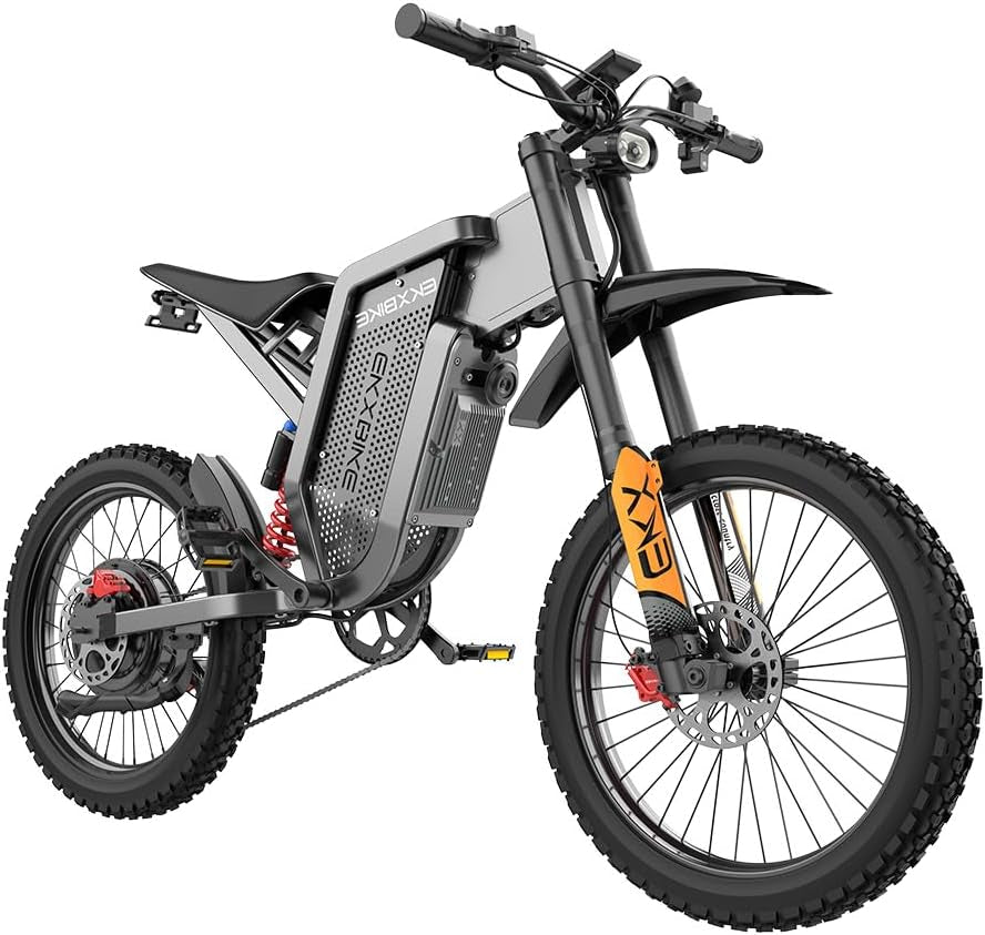 EKXBIKE X21 Max 19" Off-Road Electric Bike Dual Hydraulic Shock 3000W Motor 60V 30Ah Battery