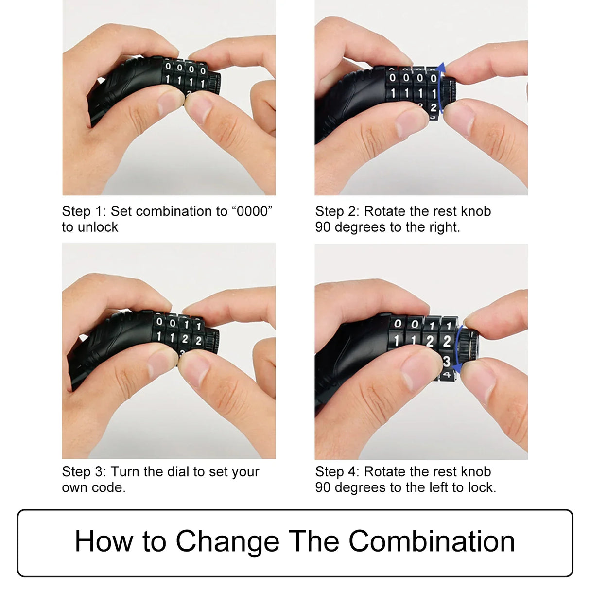 Serrure en alliage de zinc à 4 chiffres GLEERIDE