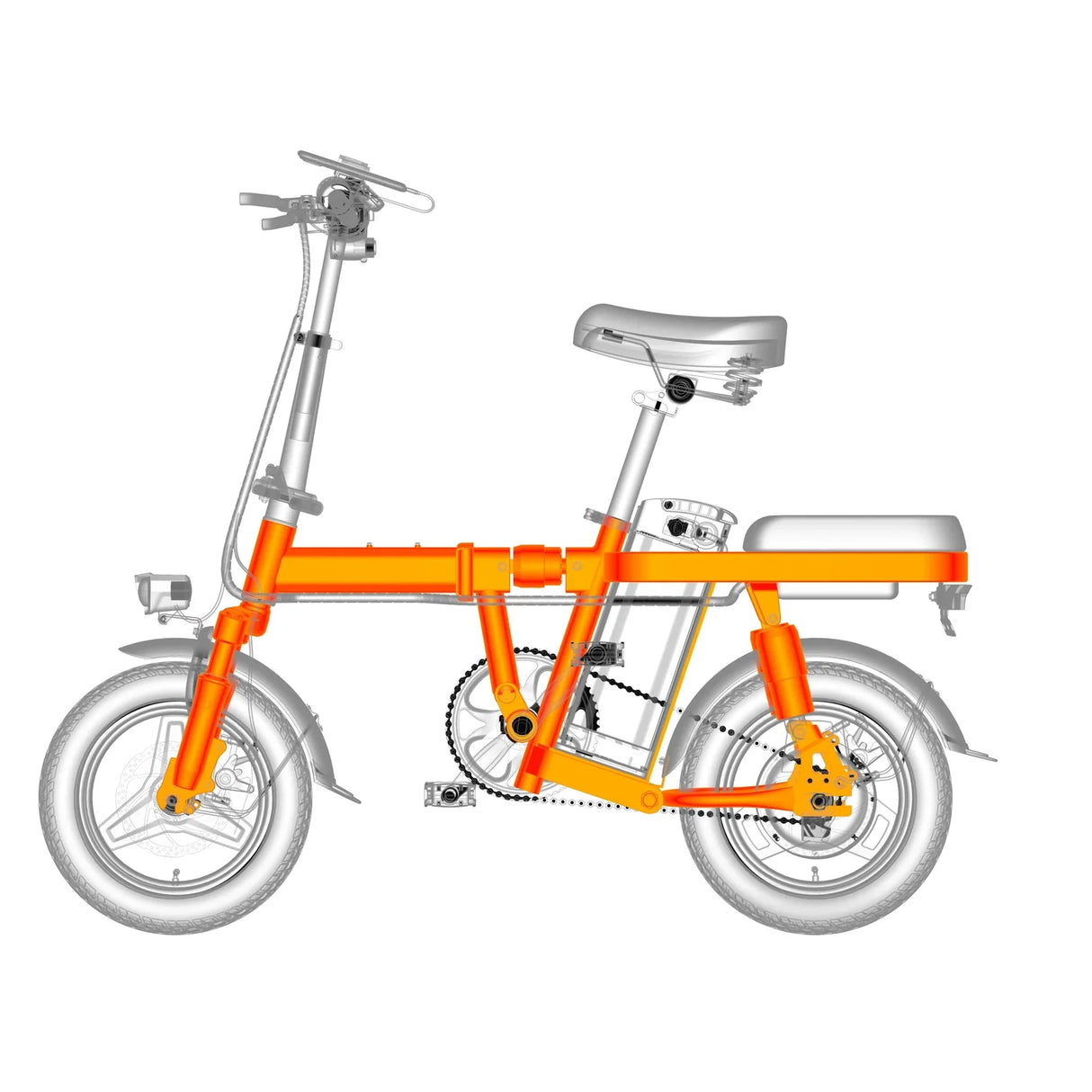 Vélo électrique pliable ENGWE T14 14 pouces, moteur 250 W, batterie 48 V 10 Ah
