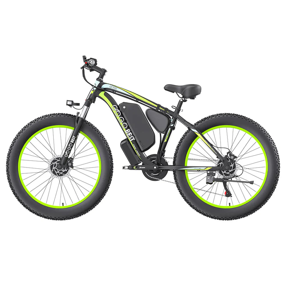GOGOBEST GF700 26" Fat Tire Electric Mountain Bike 500W Motor 48V 17.5Ah Battery