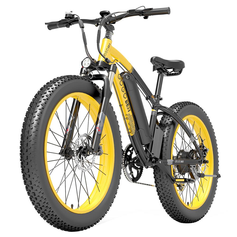 GOGOBEST GF600 26" Fat Tire Electric Mountain Bike 1000W Motor 48V 13Ah Battery