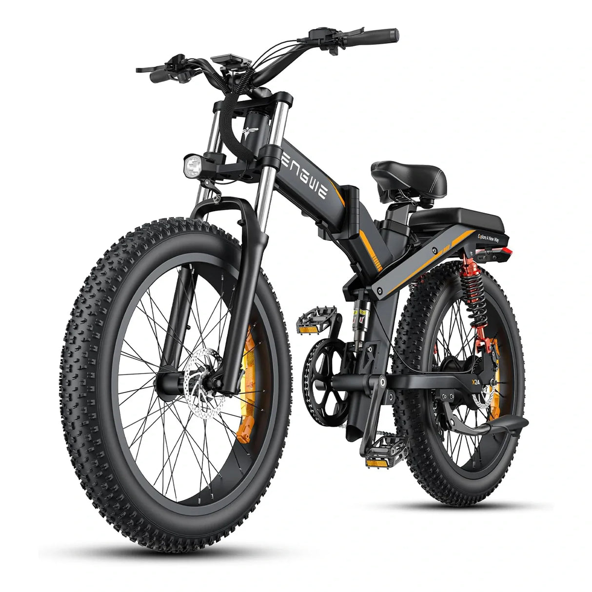ENGWE X24 24" Fat Tire Folding Electric Bike MTB 1200W (Peak) Motor 48V 29.2Ah Dual Batteries