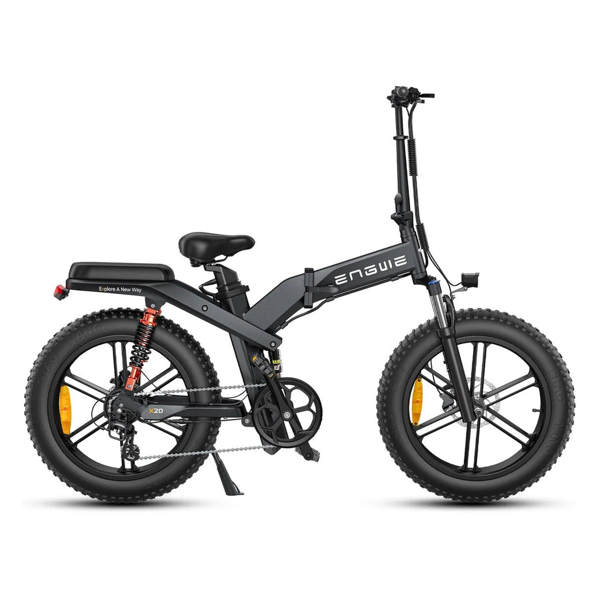 ENGWE X20 20" Fat Tire Folding Electric Bike MTB 1000W (Peak) Motor 48V 22.2Ah Dual Batteries