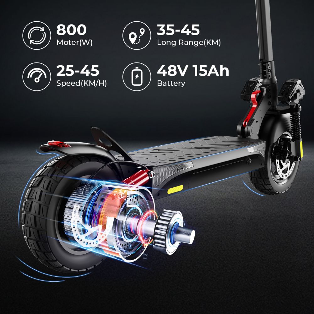 ISCOOTER IX4 10" Off Road Electric Scooter with APP Control 800W Motor 48V 15Ah Battery