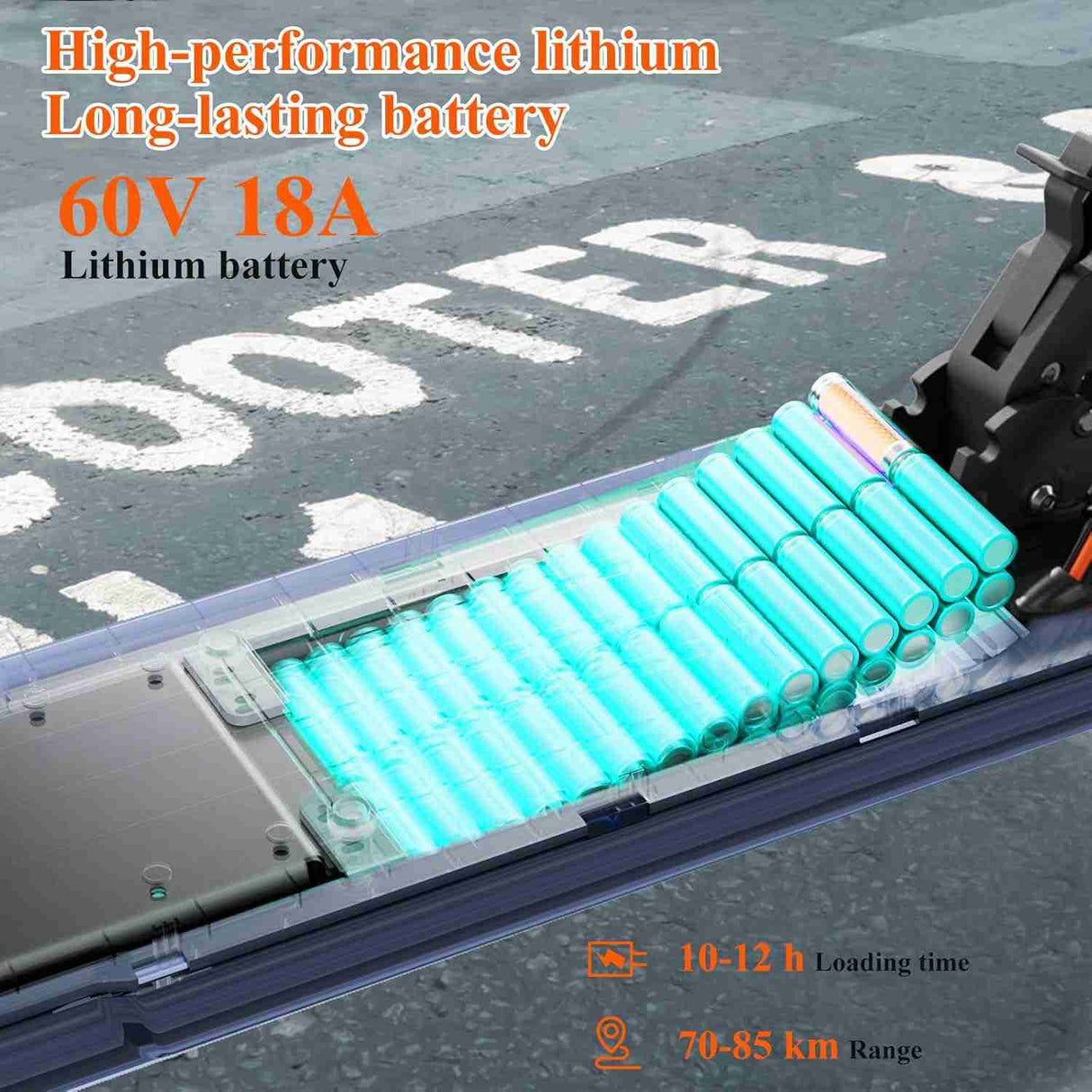 JOYOR S10-S-Z 10" Off Road Electric Scooter 2*1000W Dual Motors 60V 18Ah Battery