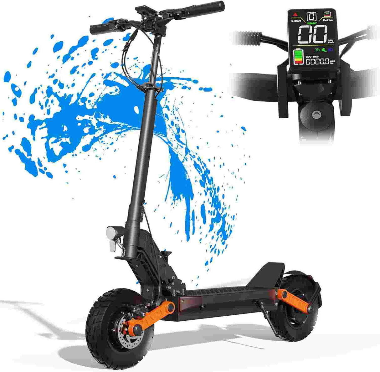 JOYOR S10-S-Z 10" Off Road Electric Bike 2*1000W Dual Motors 60V 18Ah Battery