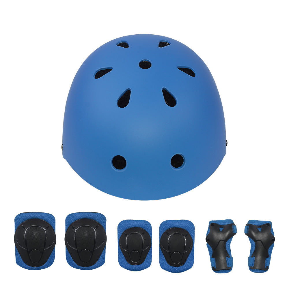 Ensemble casque de vélo pour enfants GLEERIDE, genouillères et protège-poignets pour skateboard
