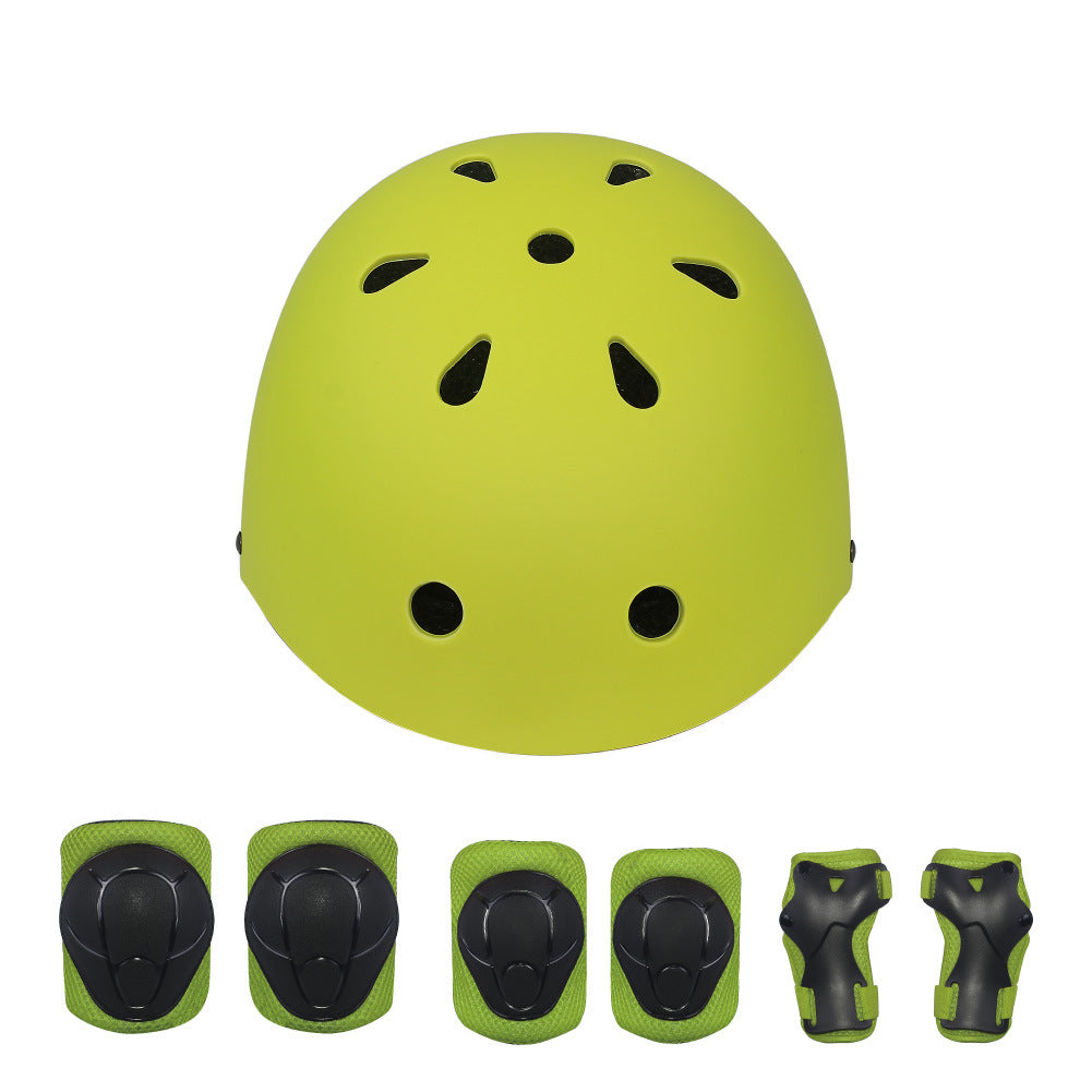 Ensemble casque de vélo pour enfants GLEERIDE, genouillères et protège-poignets pour skateboard