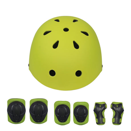 Ensemble casque de vélo pour enfants GLEERIDE, genouillères et protège-poignets pour skateboard