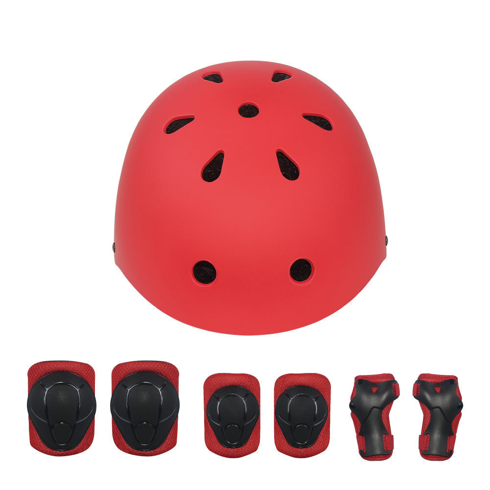 Ensemble casque de vélo pour enfants GLEERIDE, genouillères et protège-poignets pour skateboard