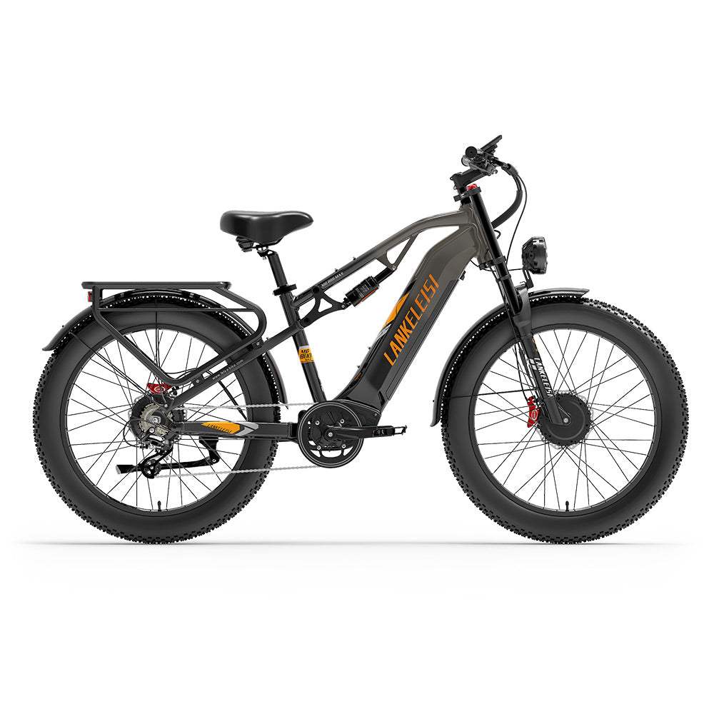 LANKELEISI MG800MAX 26″ Fat Tires All Terrain Electric Bike 2*1000W Dual Motor 48V 20Ah Battery