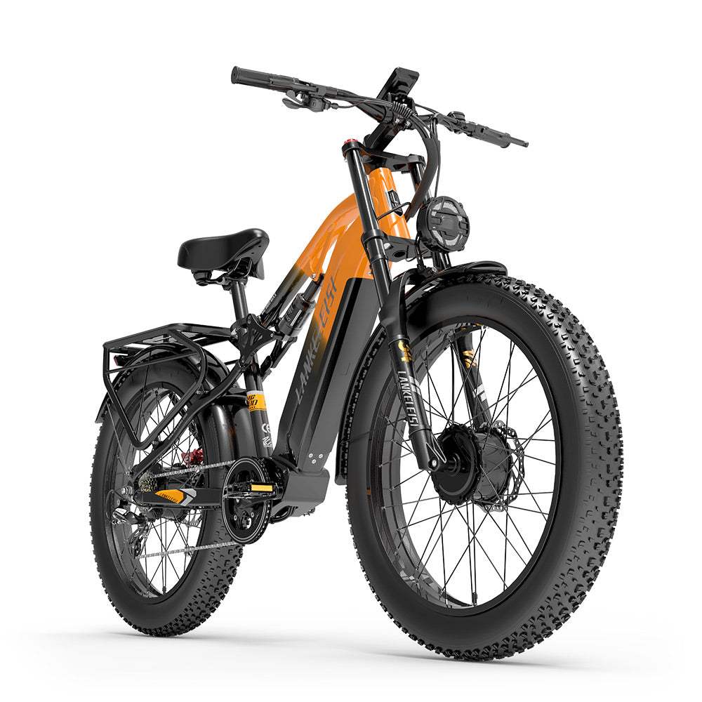 LANKELEISI MG800MAX 26″ Fat Tires All Terrain Electric Bike 2*1000W Dual Motor 48V 20Ah Battery