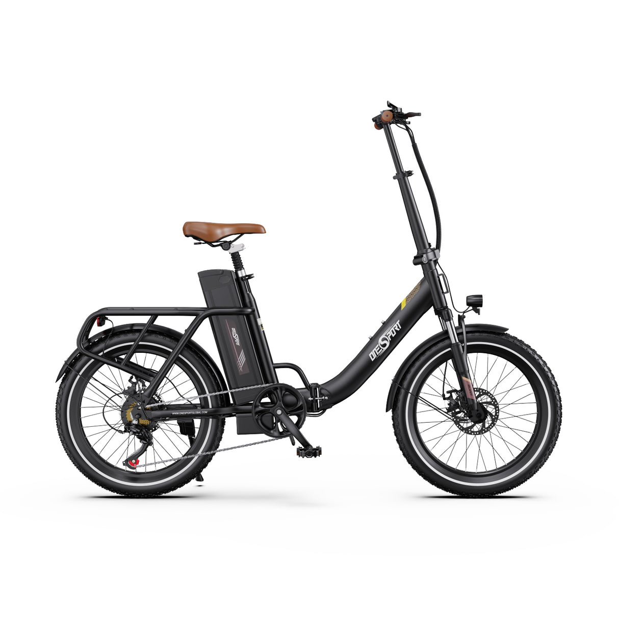 Vélo électrique pliant Onesport OT16-2 de 20 pouces, moteur 250 W, batterie 48 V 17 Ah, compatible avec l'application