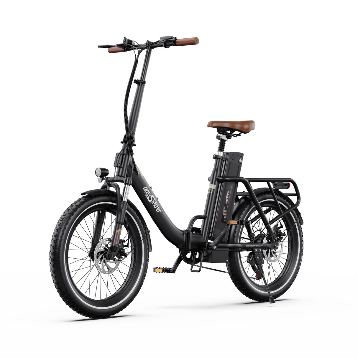 Vélo électrique pliant Onesport OT16-2 de 20 pouces, moteur 250 W, batterie 48 V 17 Ah, compatible avec l'application