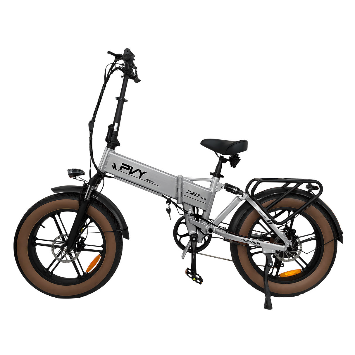 PVY Z20 Plus 20" Fat Tire Electric Folding Bike 1000W Motor 48V 16.5Ah Battery