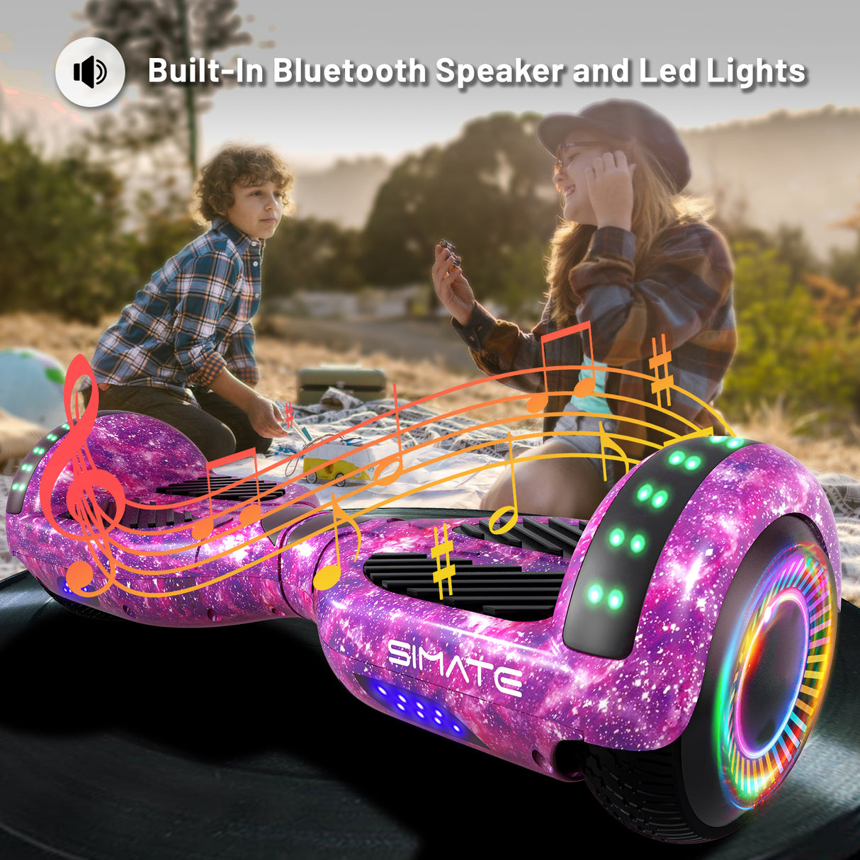 SIMATE Apato P6 6.5" Kids Bluetooth Hoverboard 500W Motor 36V 2.0Ah Battery
