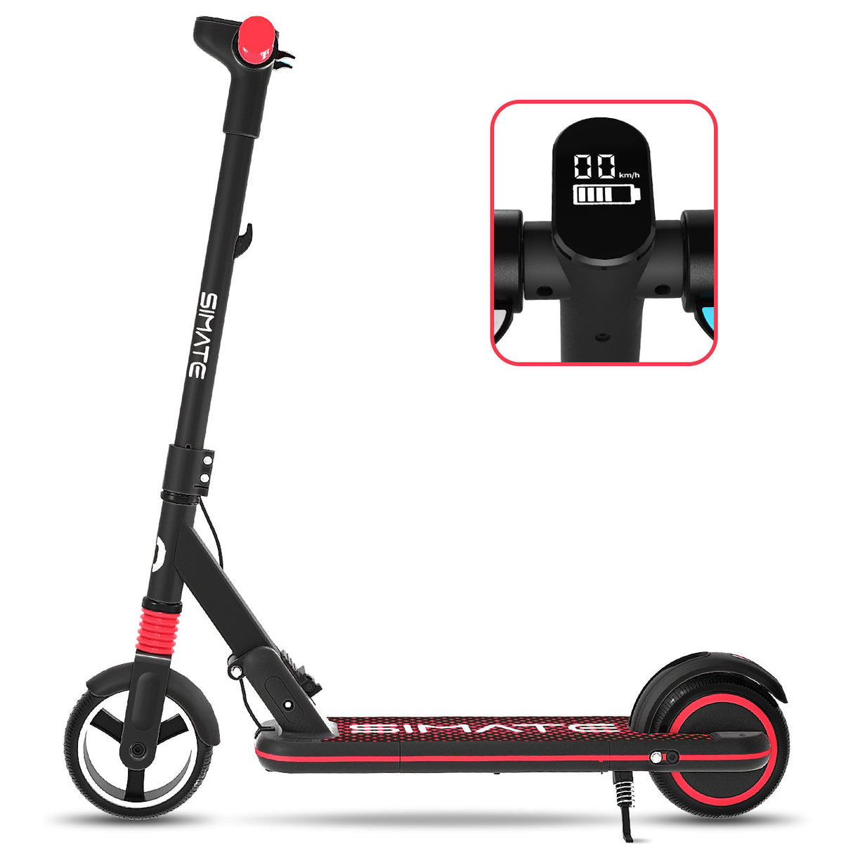 Trottinette électrique pliable pour enfant SIMATE S3 6,5 pouces, moteur 130 W, batterie 24 V 2,5 Ah