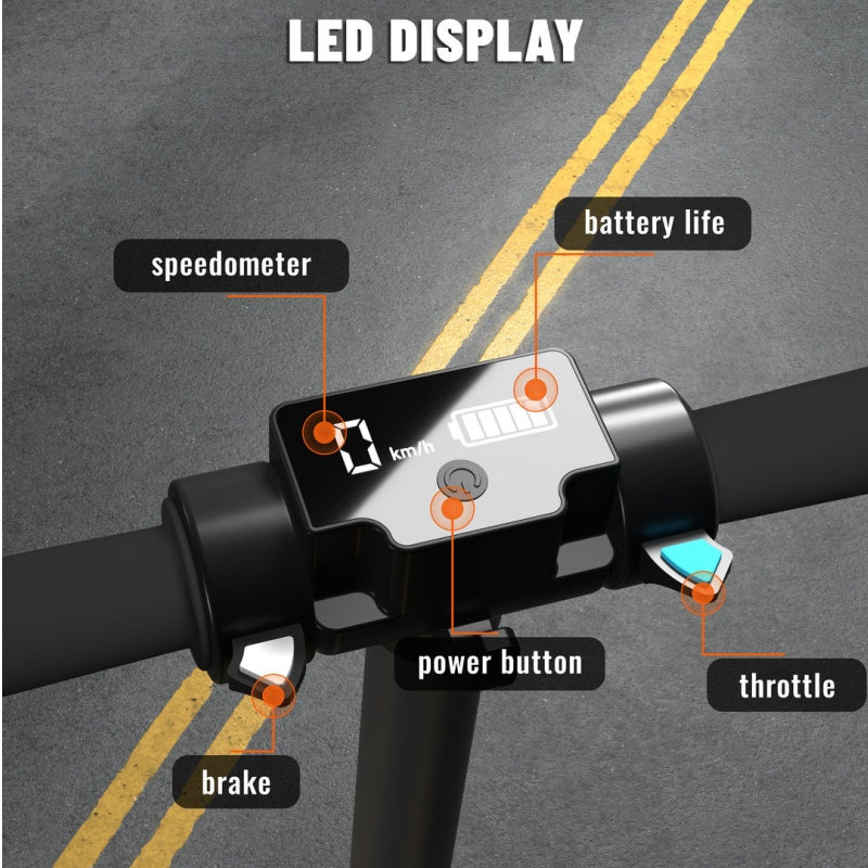 Trottinette électrique pliable SIMATE S5 6,5 pouces pour enfants, avec lampe torche, moteur 130 W, batterie 24 V 2,5 Ah
