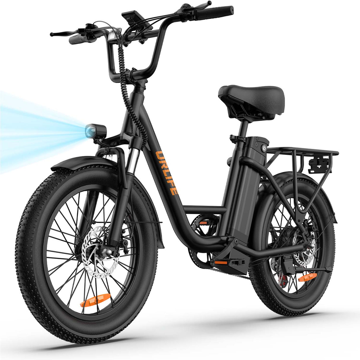 URLIFE E20 20" Step Through Electric Bike 250W Motor 48V 13Ah Battery