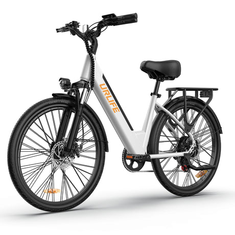 URLIFE E26 26" Step Through Electric Bike 250W Peak Motor 36V 13Ah Battery