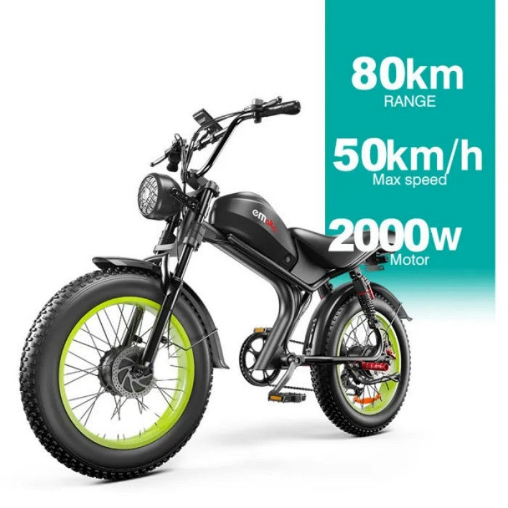 EMOKO C93 20" Off-Road Electric Bike 2*1000W Dual Motor 48V 23Ah Battery