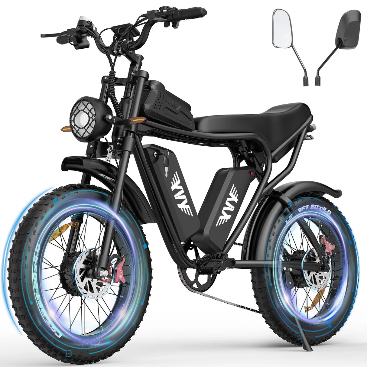 YVY C20Max(Q20 Pro) 20" Fat Tires Electric Bike 2*750W Motor 52V 40Ah Dual Battery