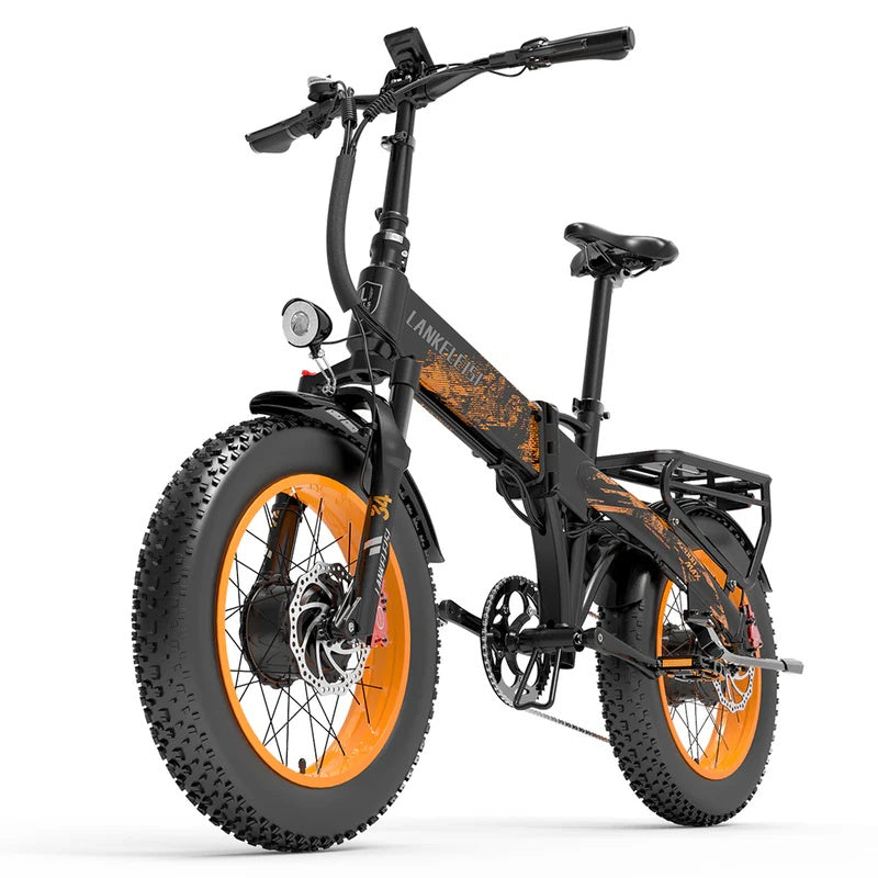 LANKELEISI X2000 MAX 20" Foldable Electric Bike 1000W*2 Dual Motor 2000W 48V 20Ah Battery