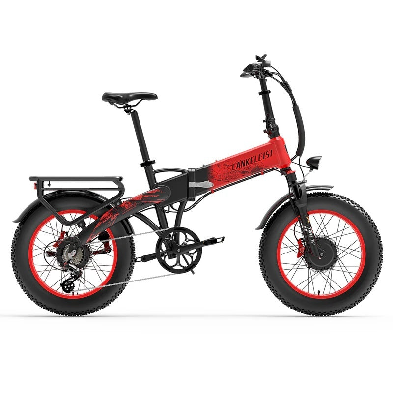 LANKELEISI X2000 MAX 20" Foldable Electric Bike 1000W*2 Dual Motor 2000W 48V 20Ah Battery