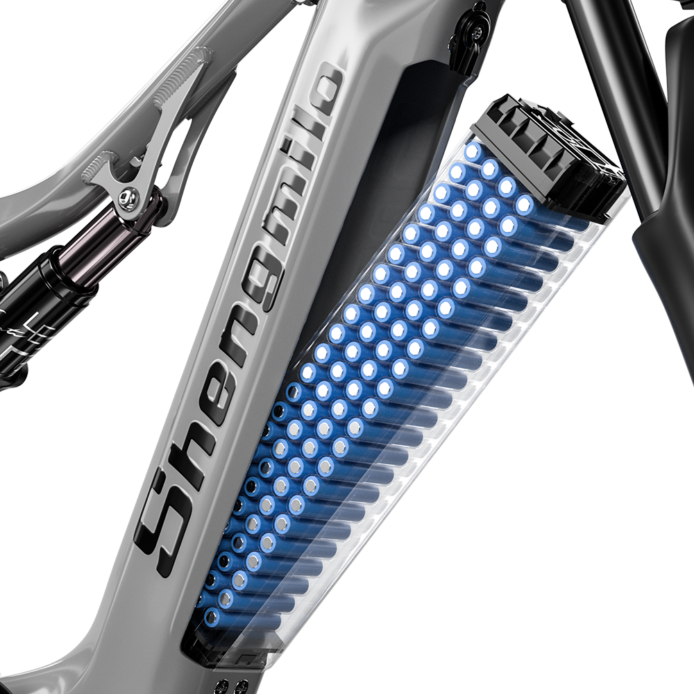 Vélo de montagne électrique SHENGMILO S600 26 pouces, double moteur 2000 W, batterie 48 V 17,5 Ah