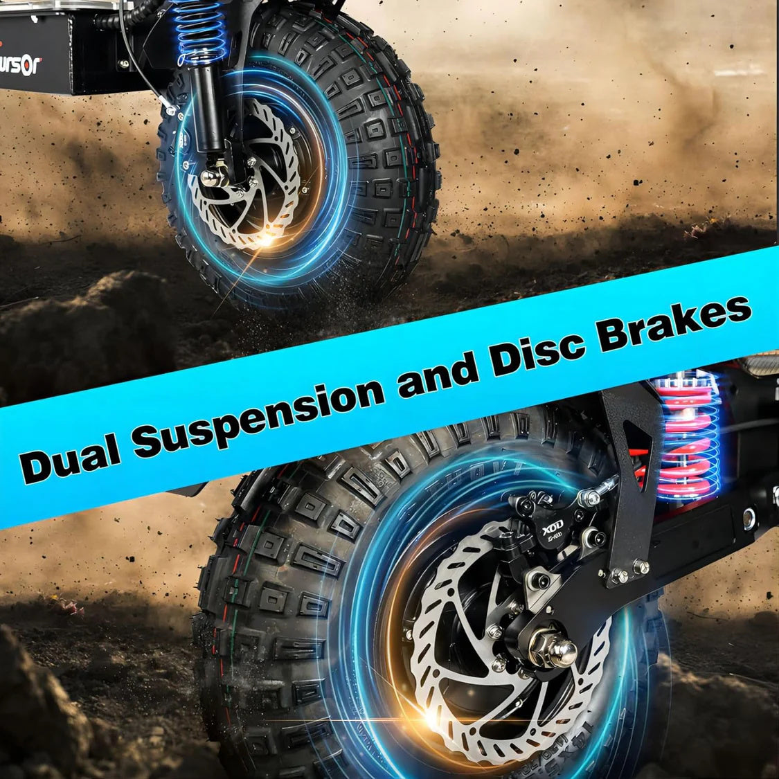 TOURSOR X14 72V 14" Folding Electric Scooter with Seat 2*5000W Dual Motors 72V 40Ah Battery