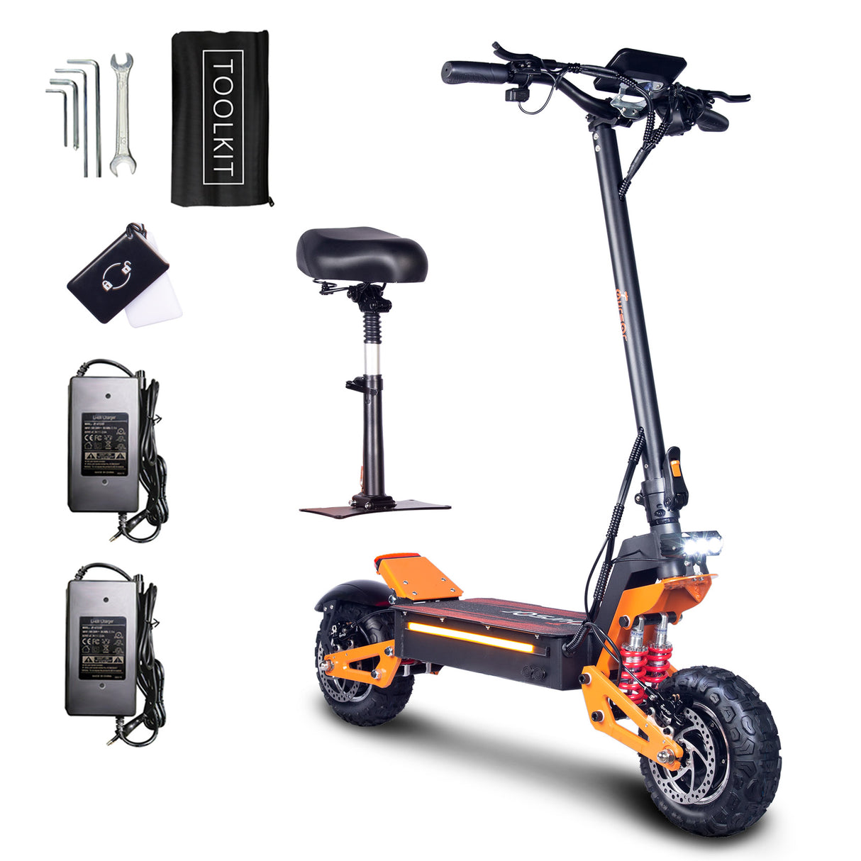 TOURSOR X5-60 11" Folding Electric Scooter 2*3000W Dual Motors 60V 38Ah Battery
