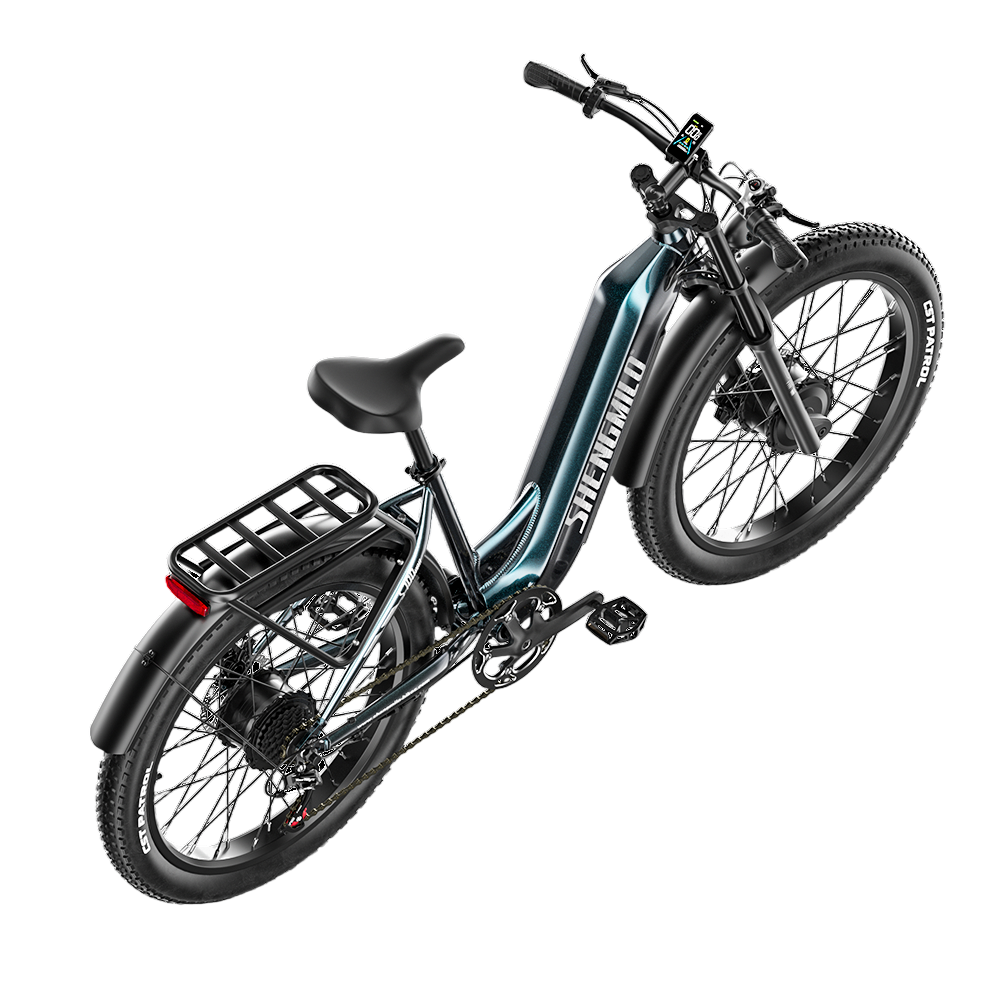 SHENGMILO S700 pro 26" Step-Thru Fat Tire Electric City Bike 2000W Motor 48V 25Ah Battery