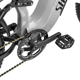 Vélo de montagne électrique SHENGMILO S600 26 pouces, double moteur 2000 W, batterie 48 V 17,5 Ah