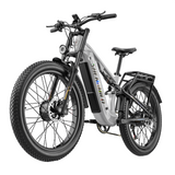 Vélo de montagne électrique SHENGMILO S600 26 pouces, double moteur 2000 W, batterie 48 V 17,5 Ah
