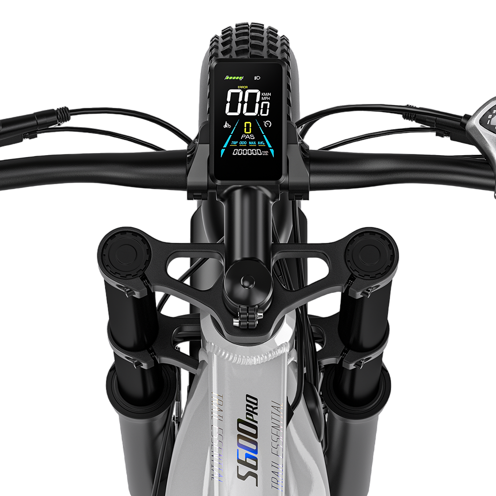 Vélo de montagne électrique SHENGMILO S600 26 pouces, double moteur 2000 W, batterie 48 V 17,5 Ah