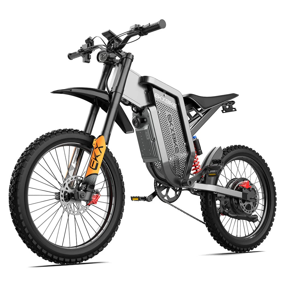 EKXBIKE X21 Max 19" Off-Road Electric Bike Dual Hydraulic Shock 3000W Motor 60V 30Ah Battery