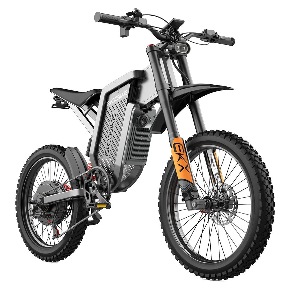 EKXBIKE X21 Max 19" Off-Road Electric Bike Dual Hydraulic Shock 3000W Motor 60V 30Ah Battery