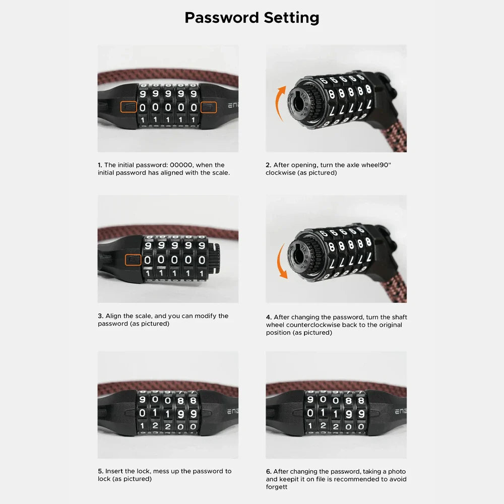 ENGWE Spiral Cable Combination Lock