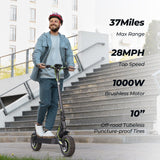 ISINWHEEL S10 Max 10" Commuting Electric Scooter 1000W Motor 54.6V 15Ah Battery