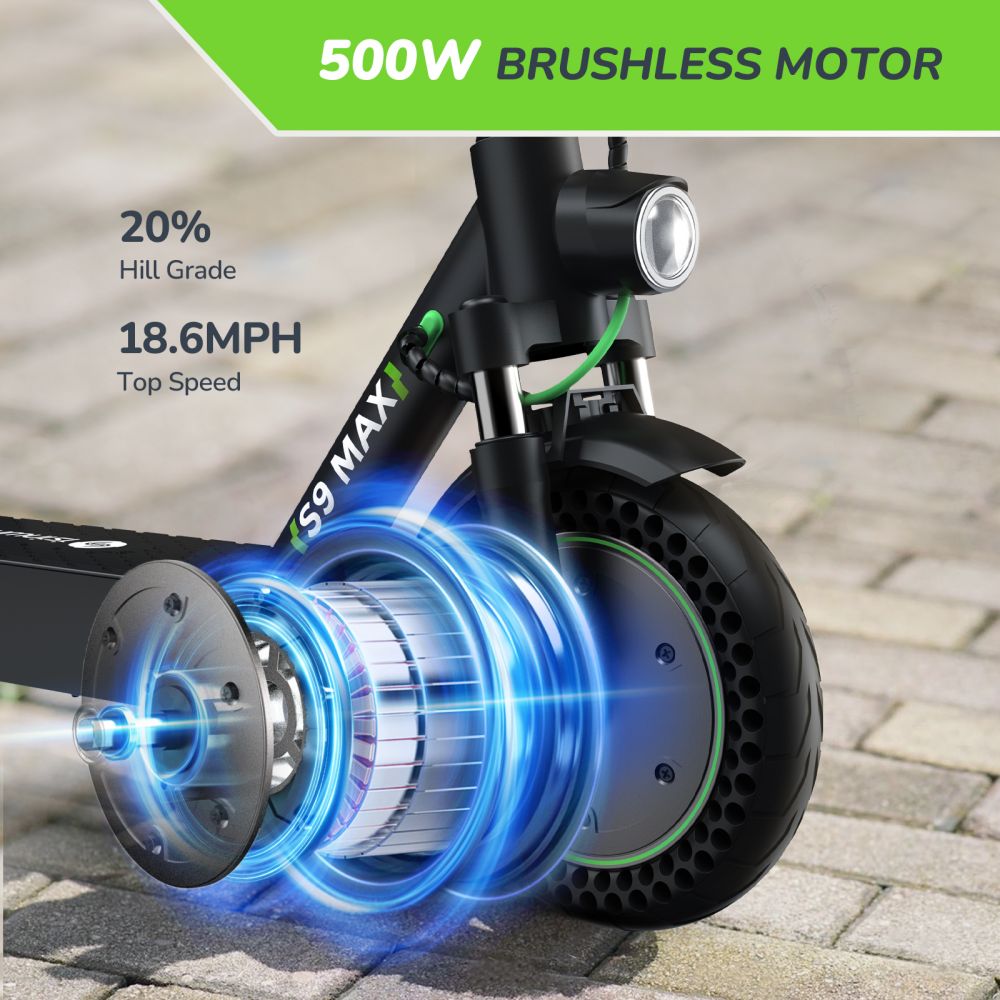 ISINWHEEL S9 Max 10" Folding Commuting Electric Scooter 500W Motor 42V 10Ah Battery