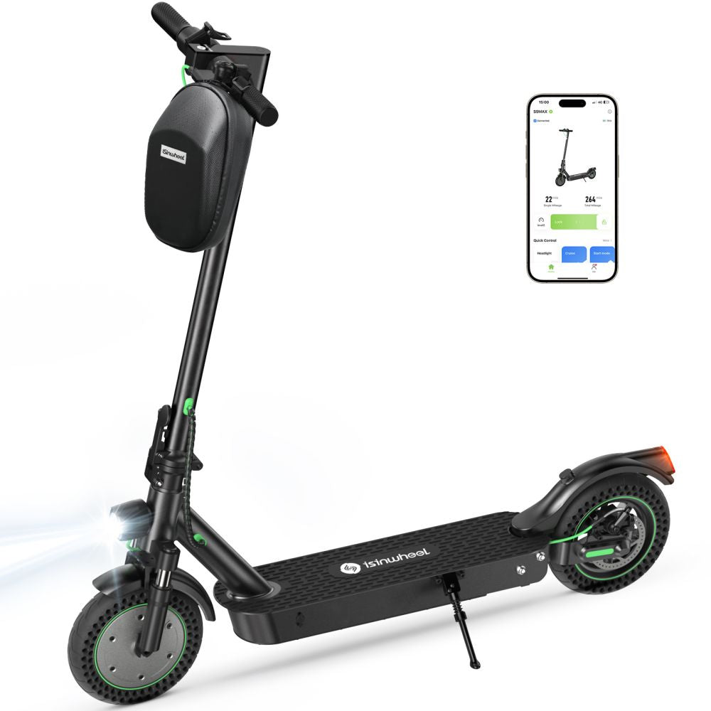 ISINWHEEL S9 Max 10" Folding Commuting Electric Scooter 500W Motor 42V 10Ah Battery