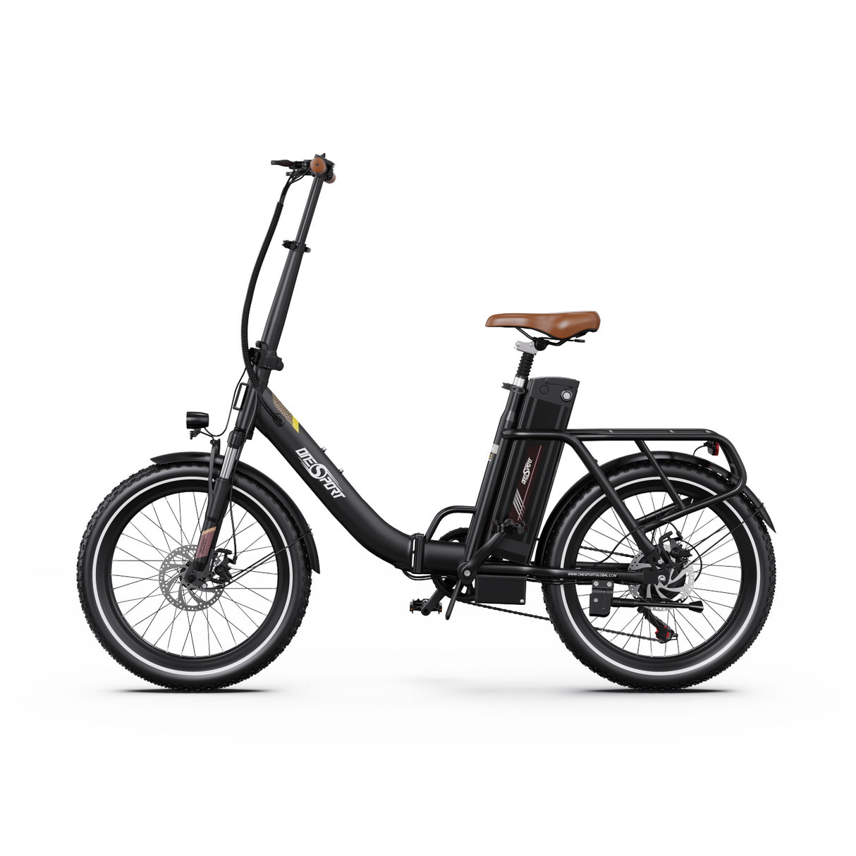 Vélo électrique pliant Onesport OT16-2 de 20 pouces, moteur 250 W, batterie 48 V 17 Ah, compatible avec l'application