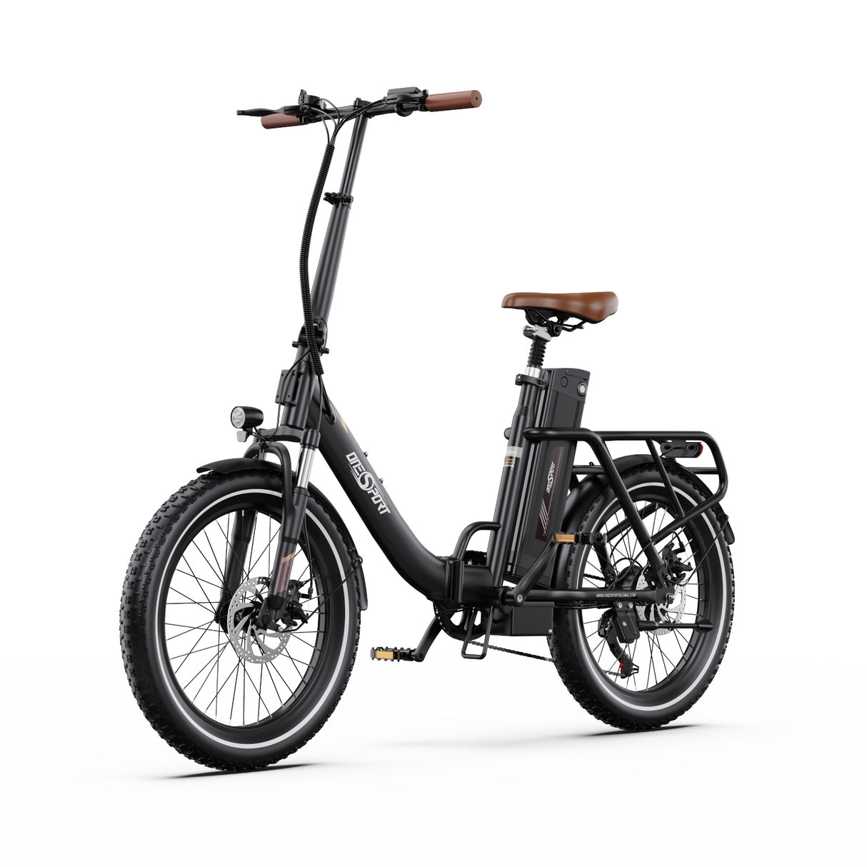 Vélo électrique pliant Onesport OT16-2 de 20 pouces, moteur 250 W, batterie 48 V 17 Ah, compatible avec l'application