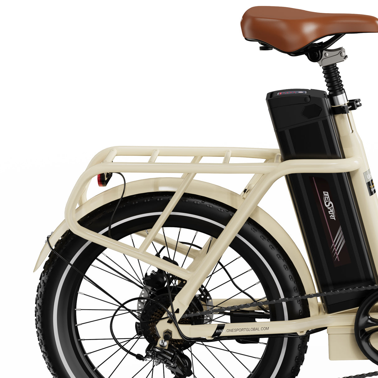 Vélo électrique pliant Onesport OT16-2 de 20 pouces, moteur 250 W, batterie 48 V 17 Ah, compatible avec l'application