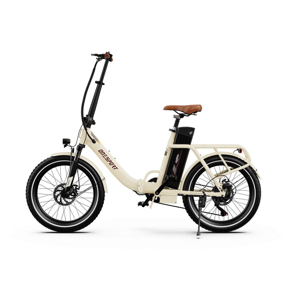 Vélo électrique pliant Onesport OT16-2 de 20 pouces, moteur 250 W, batterie 48 V 17 Ah, compatible avec l'application
